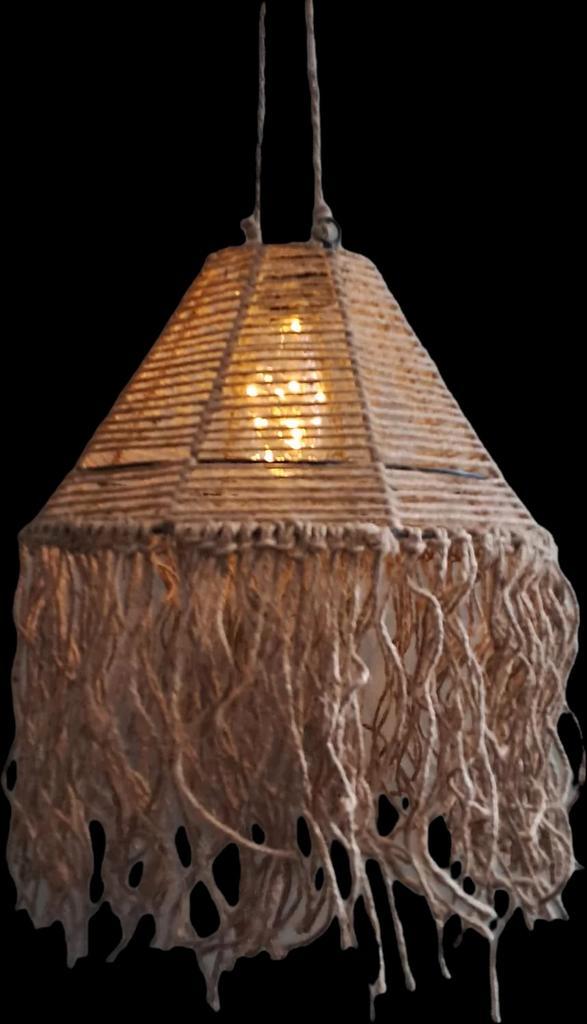 Unieke Solar Hanglamp Ibiza – Zonne-energie | Ø35 x H45 cm, Huis en Inrichting, Lampen | Hanglampen, Nieuw, Minder dan 50 cm, Overige materialen