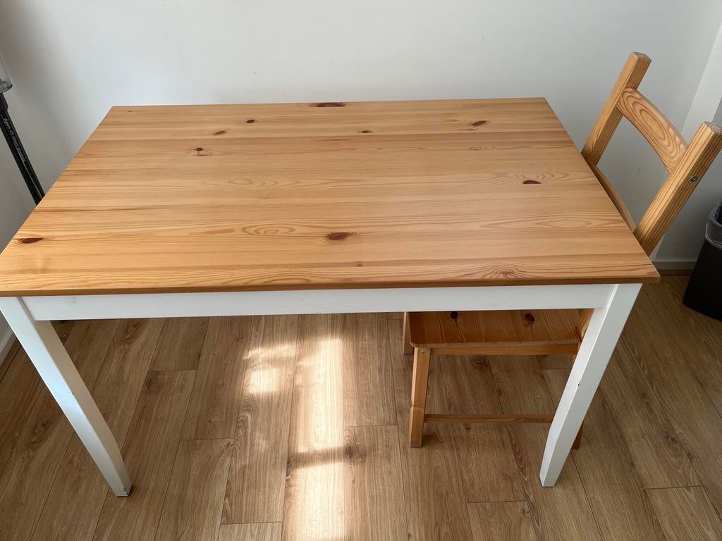 houten keukentafel, Ophalen, Zo goed als nieuw, Rechthoekig, 50 tot 100 cm