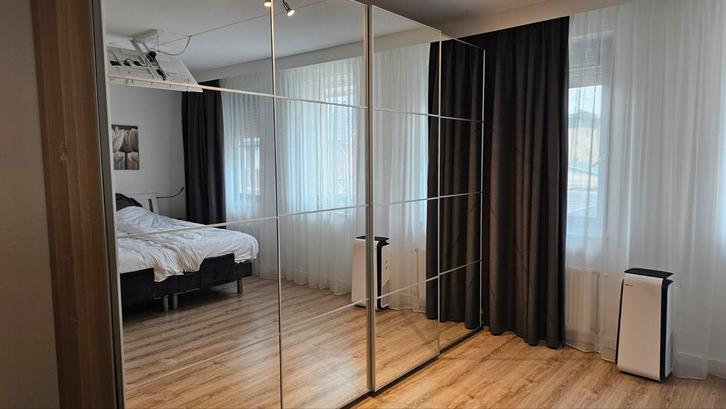Ikea Pax garderobekast schuifdeuren spiegel  groot beuken, Huis en Inrichting, Kasten | Kledingkasten, Zo goed als nieuw, 200 cm of meer