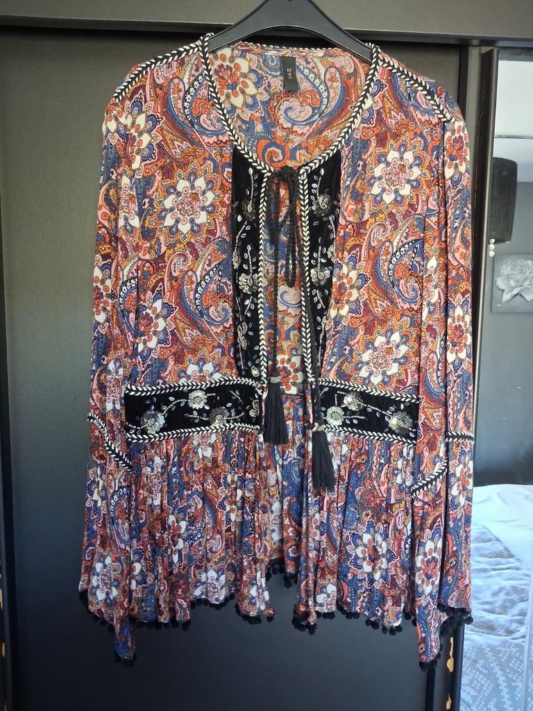 Korte kimono Maat 36, Ophalen of Verzenden, Zo goed als nieuw, Maat 36 (S), Blauw
