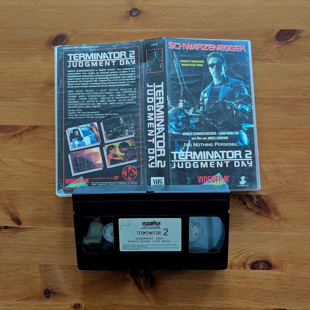 Terminator 2: Judgment Day (1991) VHS Videoband, Alle leeftijden, Ophalen of Verzenden, Zo goed als nieuw
