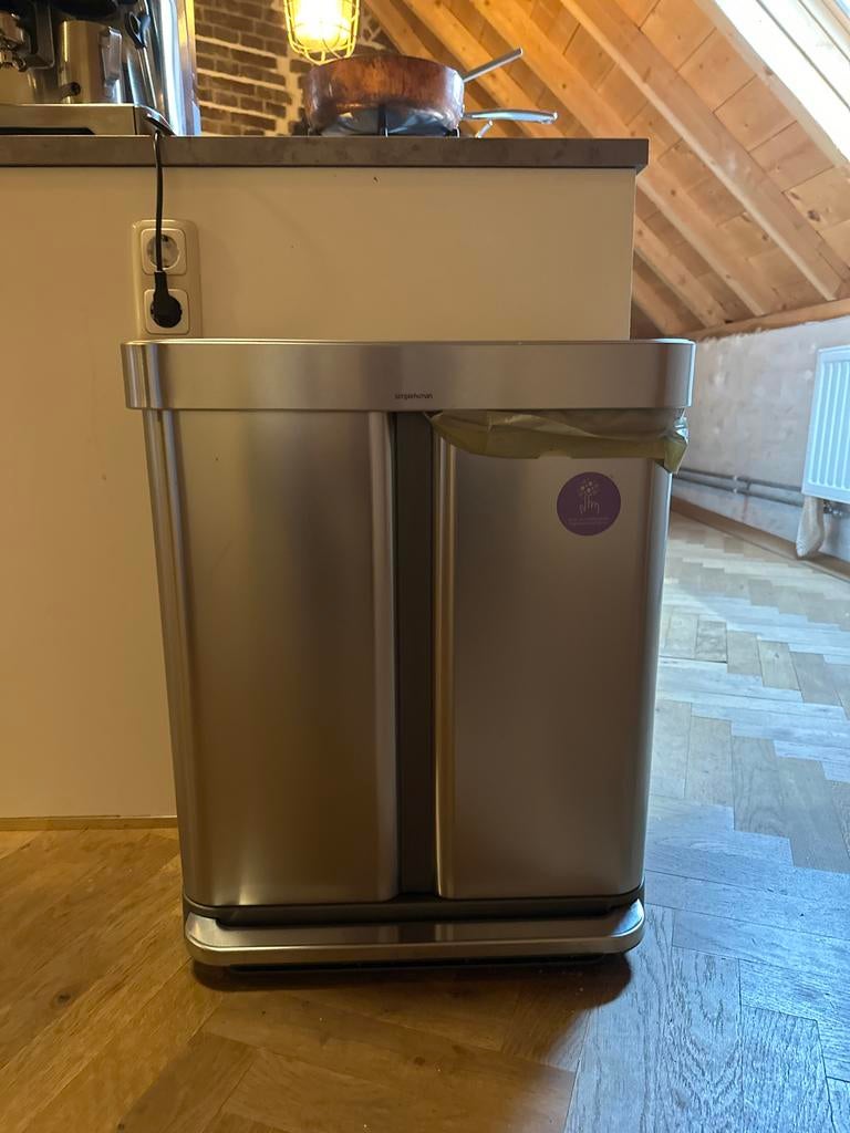 Simplehuman prullenbak 24L + 34L RVS - Nieuw, Ophalen, Met pedaal, Nieuw, 40 liter of meer