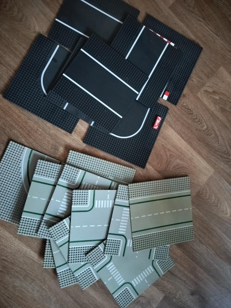 Lego racebaan/rijbaan platen - 19 stuks, Ophalen, Lego, Grondplaat, City