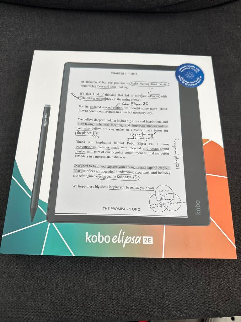Kobo Elipsa 2E met Stylus 2 en cover, Computers en Software, E-readers, Touchscreen, Ophalen of Verzenden, Zo goed als nieuw, 10 inch of meer