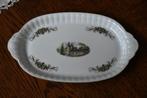 Schaaltje onderschaaltje roomstel kastelen servies, Gebruikt, Ophalen of Verzenden, Schaal of Schalen, Overige stijlen