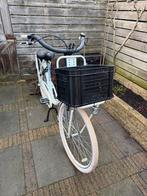 Witte Damesfiets met Versnellingen en Krat, Ophalen, Gebruikt, Overige merken, Versnellingen
