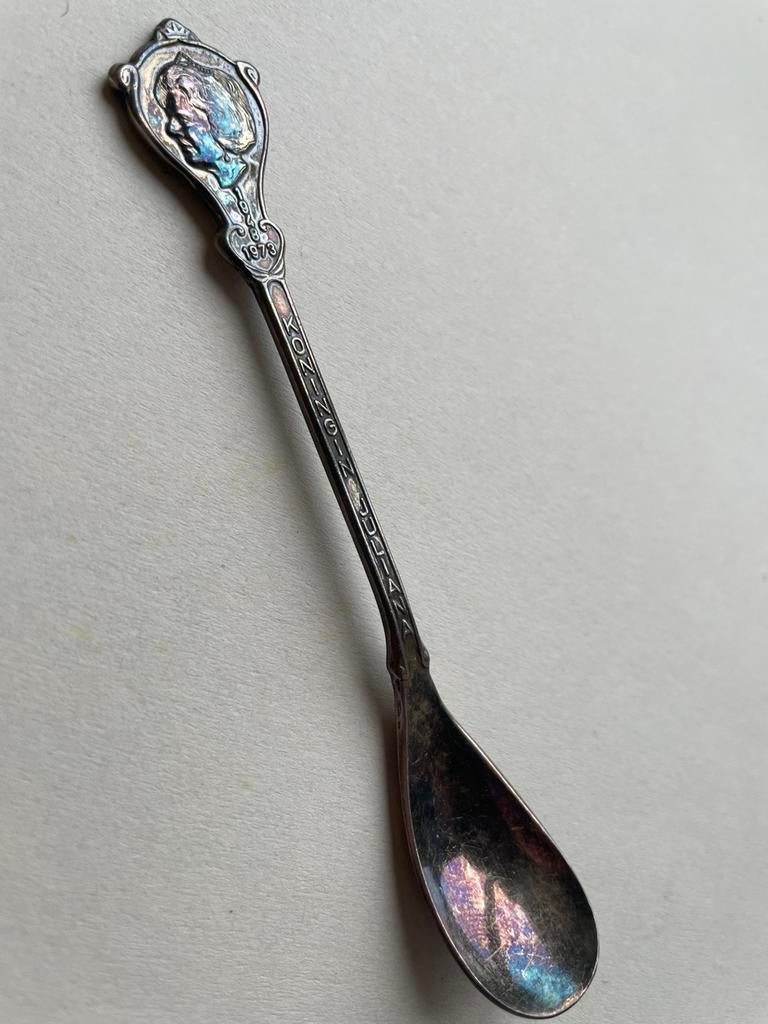 theelepeltje theelepel koningin Juliana 25 jaar verzilverd, Verzamelen, Koninklijk Huis en Royalty, Ophalen of Verzenden, Zo goed als nieuw