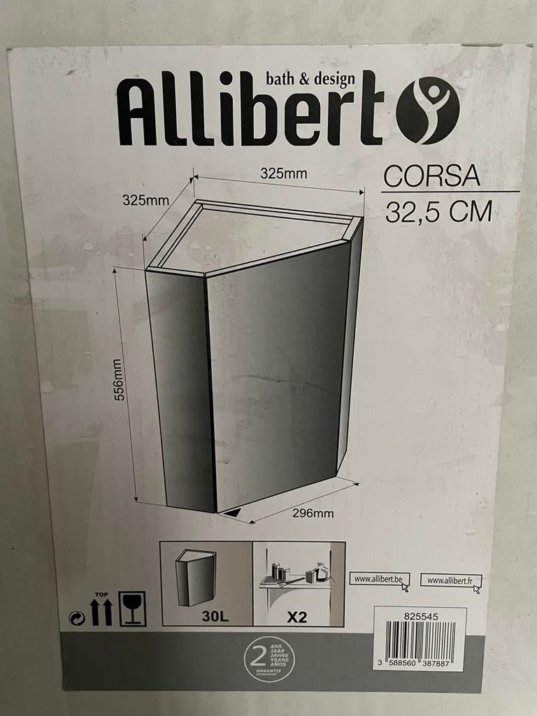Allibert Badkamer/douche spiegel hoek kastje Nieuw in doos, Ophalen, Overige typen, Nieuw, 50 tot 100 cm
