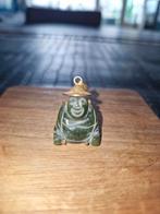 Vintage Boeddha Hanger van Jade met Goud Verguld, Ophalen, Gebruikt