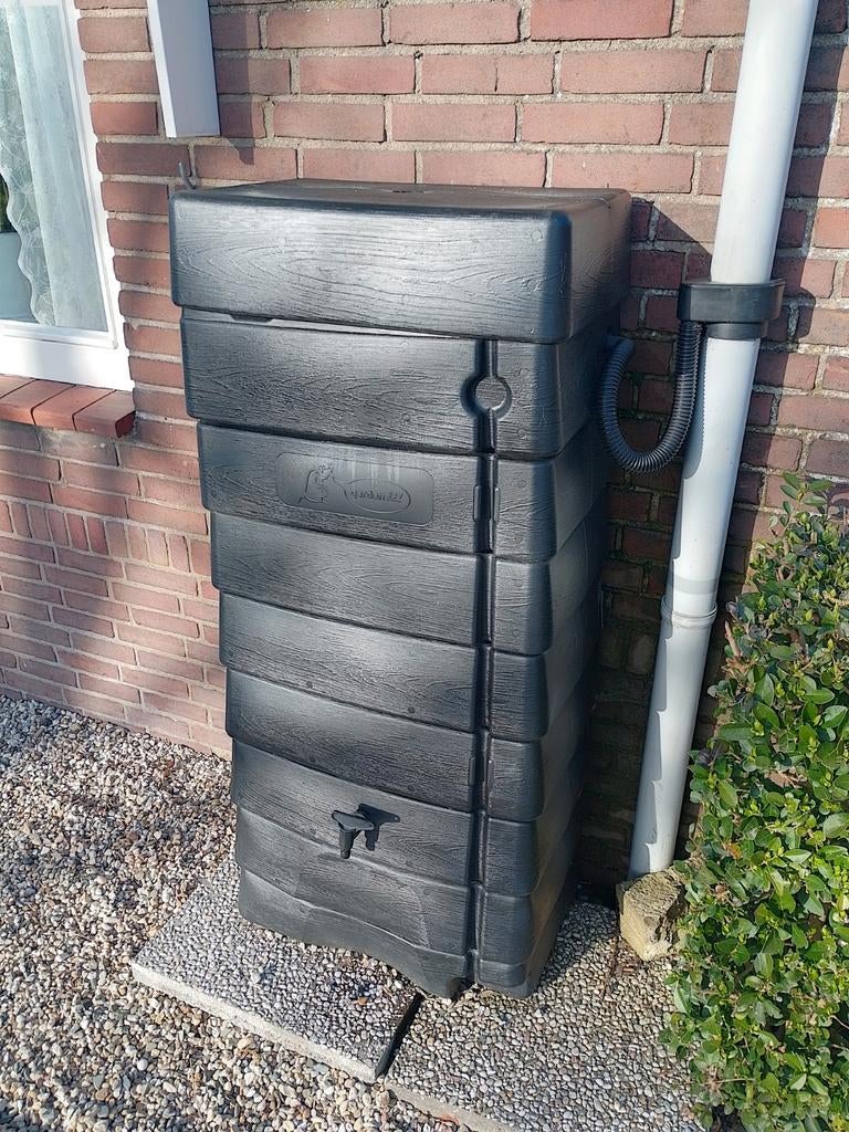 Regenton muurtank zwart 276 liter, Tuin en Terras, Regentonnen, 150 liter of meer, Ophalen