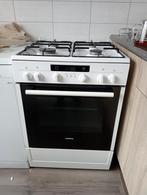 Siemens gasfornuis met oven - Wit, 4 pitten, Gebruikt, Gas, Vrijstaand, 85 tot 90 cm