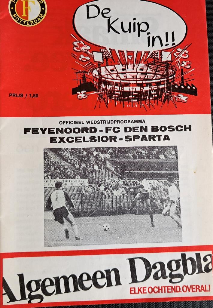 Feyenoord - FC Den Bosch 1983/1984, Ophalen of Verzenden, Zo goed als nieuw, Feyenoord, Boek of Tijdschrift