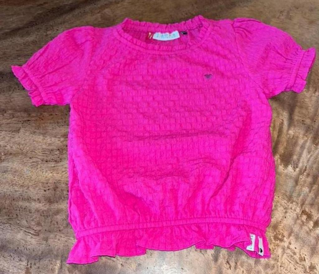 Looxs T-shirt topje roze mt 104 - Nieuwstaat, Kinderen en Baby's, Kinderkleding | Maat 104, Ophalen of Verzenden, Nieuw, Meisje