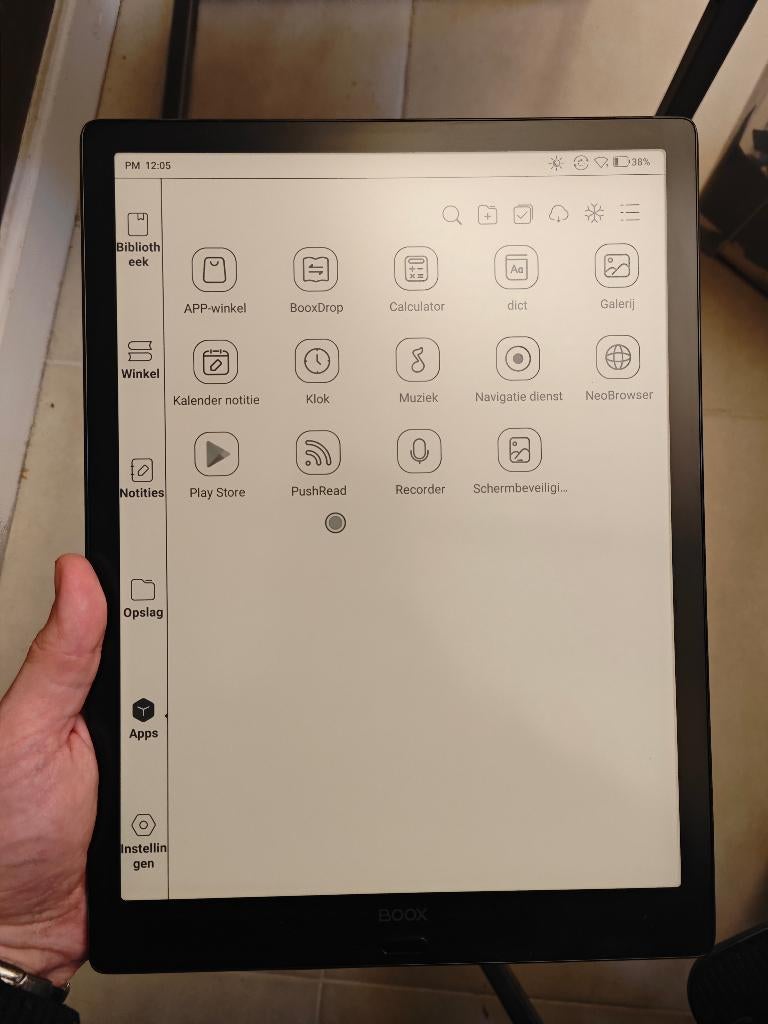 Boox Max Lumi 2 (A4-formaat) 13.3 inch e-ink Android met pen, Bluetooth, Ophalen of Verzenden, Zo goed als nieuw, 10 inch of meer