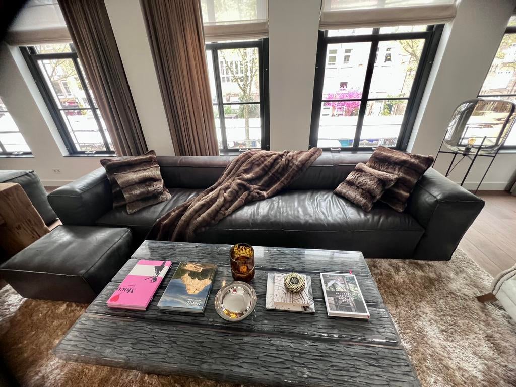Timothy Oulton Designer Sofa & Pouf 3m85cm, Huis en Inrichting, Banken | Sofa's en Chaises Longues, Ophalen of Verzenden, Zo goed als nieuw