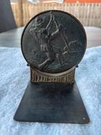 Vintage messing/bronzen boekensteun uit Israël.1940/1950., Ophalen of Verzenden, Brons