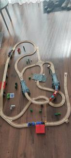 Houten treinbaan (meerdere sets) + opbergbak TROFAST IKEA, Ophalen, Gebruikt, Overige typen