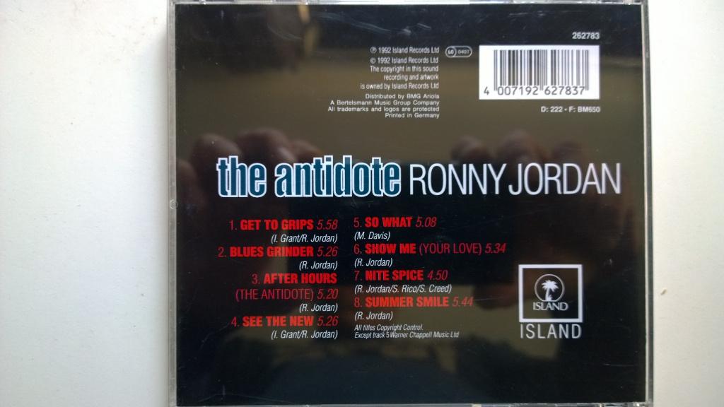 Ronny Jordan - The Antidote, Ophalen of Verzenden, 1980 tot heden, Zo goed als nieuw, Jazz