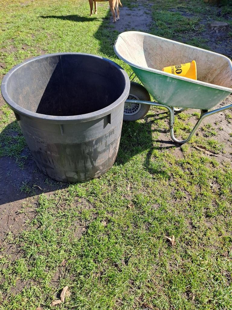 Boomkuip 240l, Ophalen, Rond, Kunststof, Minder dan 30 cm