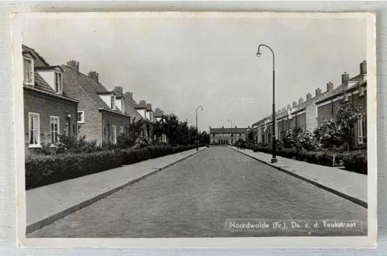 Oude Briefkaart Noordwolde - Ds. v.d. Tuukstraat (1961), Ophalen of Verzenden, 1960 tot 1980, Gelopen, Friesland