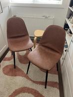 Eetkamerstoelen, Huis en Inrichting, Stoelen, Ophalen, Gebruikt, Bruin, Twee