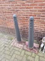 2 Originele Amsterdamse Amsterdammertjes met Voetplaat, Ophalen, Gebruikt, Palen, Hardhout
