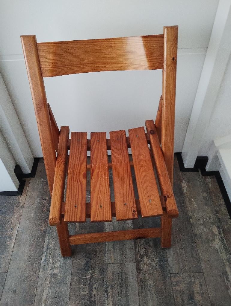 Klapstoel Jaren 90 / 80  Grenen Houten, Ophalen