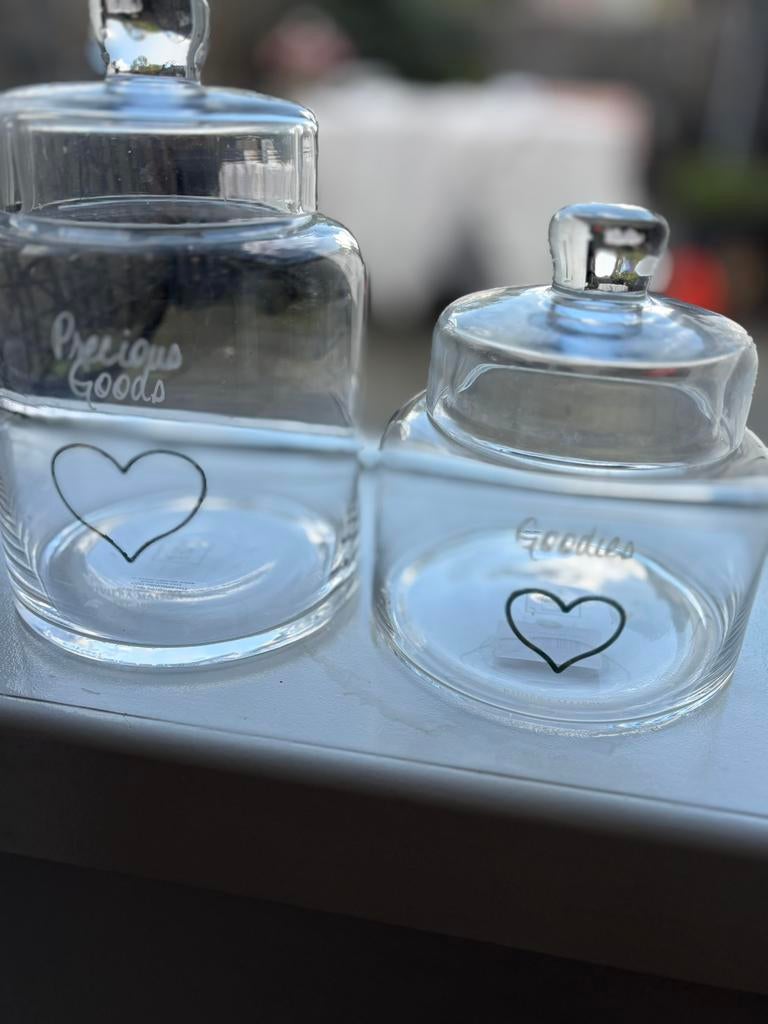 Goods en goodies riviera maison glazen potten, Ophalen, Zo goed als nieuw