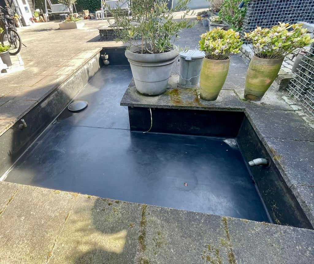 Complete L-vorige vijver met 3-kamer filter installatie, Ophalen, Gebruikt