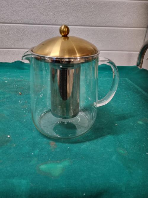 theepot dartington glas met theezeef nieuw, Antiek en Kunst, Ophalen of Verzenden