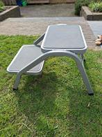 Dubbele opstap caravan, Ophalen, Campingstoel