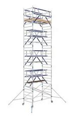 Rolsteiger te huur incl. aanhanger - 10.2m werkhoogte, Ophalen of Verzenden, Zo goed als nieuw, Rolsteiger of Kamersteiger, 5 meter of hoger