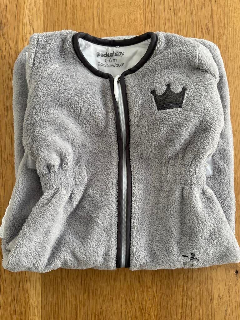 Puckababy Bag Newborn Slaapzak 0-6m -Grijs, Ophalen of Verzenden, Zo goed als nieuw, 70 tot 85 cm, Slaapzak