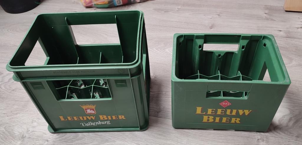 Leeuw bier kratjes 2 types, Verzamelen, Biermerken, Ophalen of Verzenden, Gebruikt, Leeuw