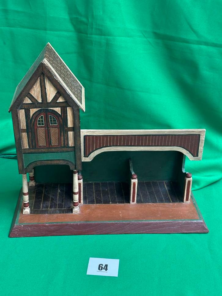 64- Handgemaakte paardenstal met boxen - Zweden 1992, Antiek en Kunst, Antiek | Speelgoed, Ophalen of Verzenden