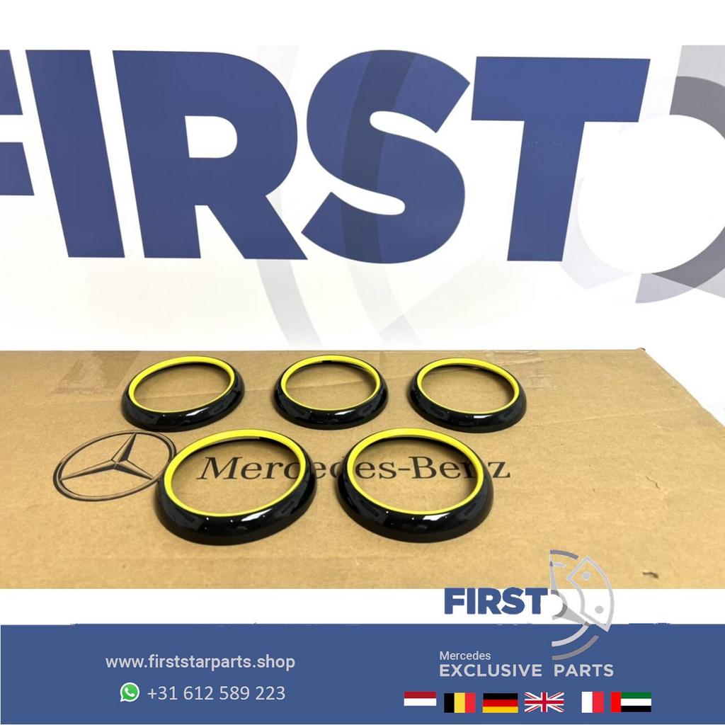 GELE AMG LUCHTROOSTER SET voor Mercedes W176 W117 W156 A45 C, Gebruikt, -, Ophalen of Verzenden, -