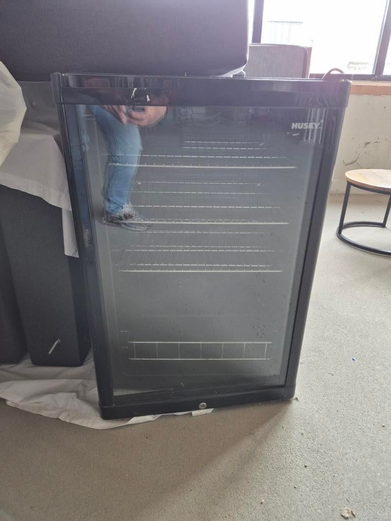 Husky Minibar met Glazen Deur - Perfect voor Drankjes, 85 tot 120 cm, 75 tot 100 liter, Ophalen of Verzenden, 45 tot 60 cm