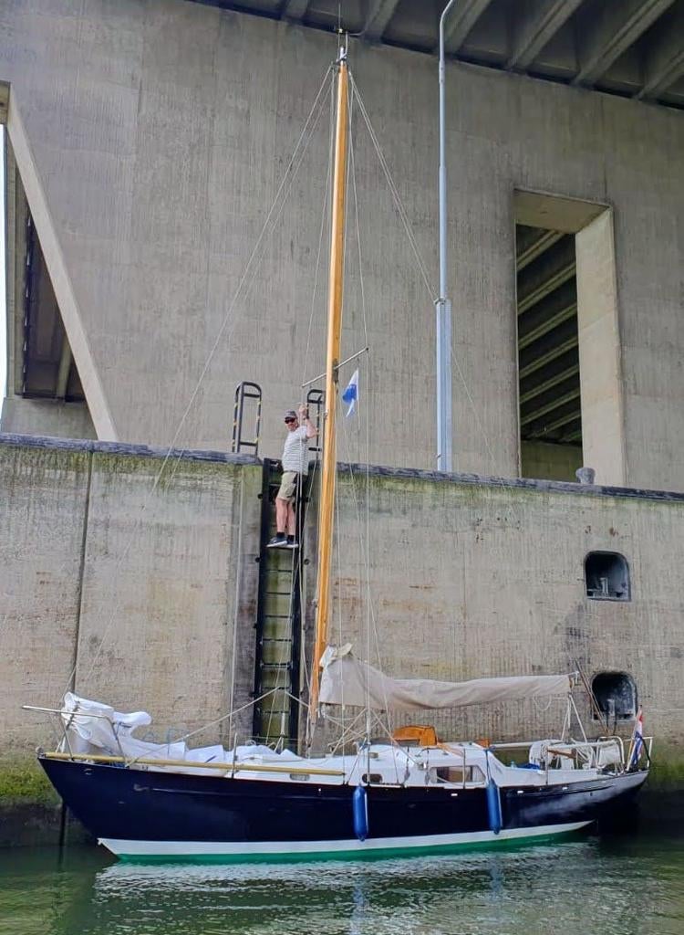 Klassieke S-spant 1965  ing. A. Volker, Watersport en Boten, Kajuitzeilboten en Zeiljachten, Ophalen, Gebruikt, Staal, Tourjacht of Cruiser