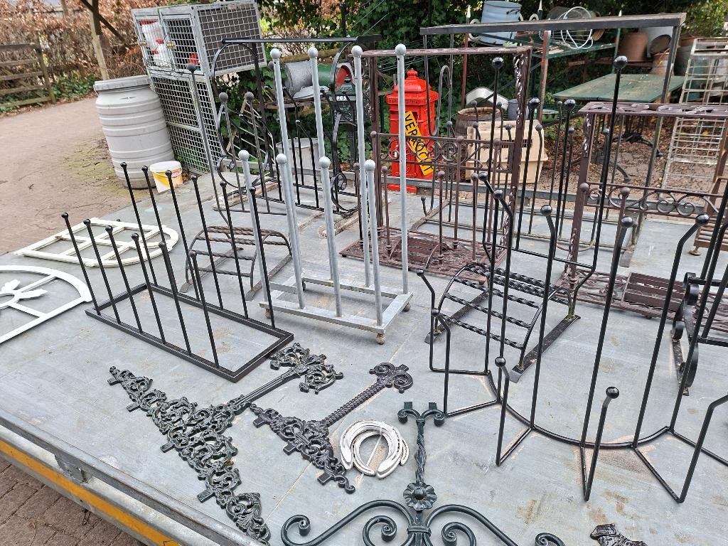 levensboom stalramen laarzenrekken alu hoefijzers, Metaal, Meerkleurig, Decoratieobject, Ophalen of Verzenden