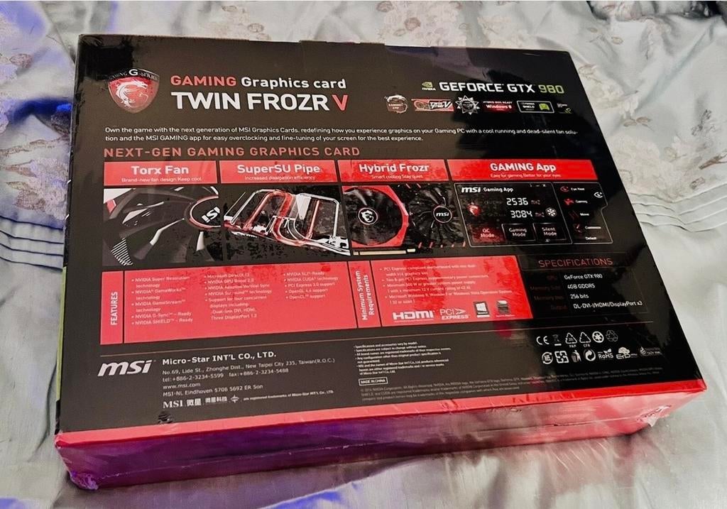 MSI GTX 980 Gaming 4G Twin Frozr V, Computers en Software, Videokaarten, PCI-Express 3, HDMI, Verzenden, Nieuw