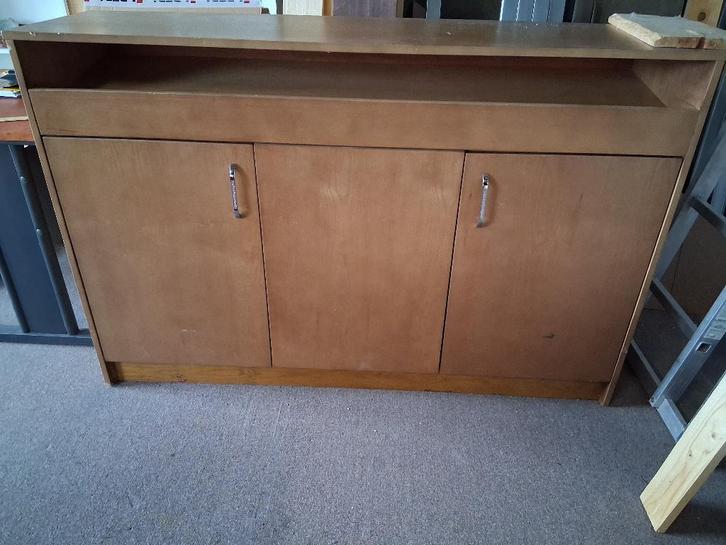 Prachtige Houten Buffetkast / Horeca Bestekkast (150cm), Huis en Inrichting, Kasten | Buffetkasten, Gebruikt, Minder dan 100 cm