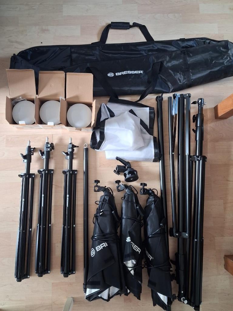 Green screen doek + Lichtset & Ophangset - Bresser, Audio, Tv en Foto, Fotografie | Fotostudio en Toebehoren, Ophalen, Zo goed als nieuw