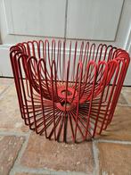 Rode draadmand / fruitschaal / lampenkap - vintage design, Huis en Inrichting, Ophalen, Gebruikt, Onbekend, Modern, Vintage, Design, Industrieel