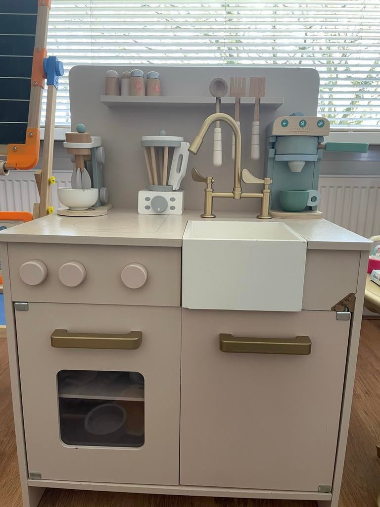 Compleet speelkeukentje Petit Amelie met accessoires, Ophalen, Gebruikt, Hout, Speelkeuken