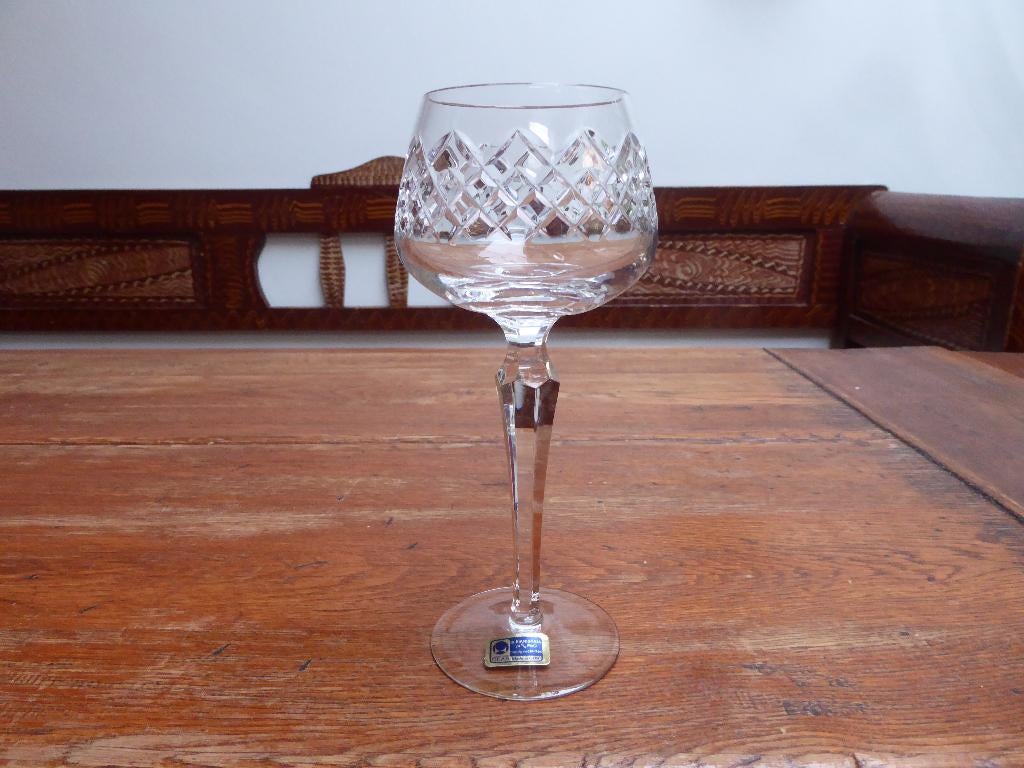 Kristallen wijnglas, roemer, Lausitzer glas, Ophalen of Verzenden