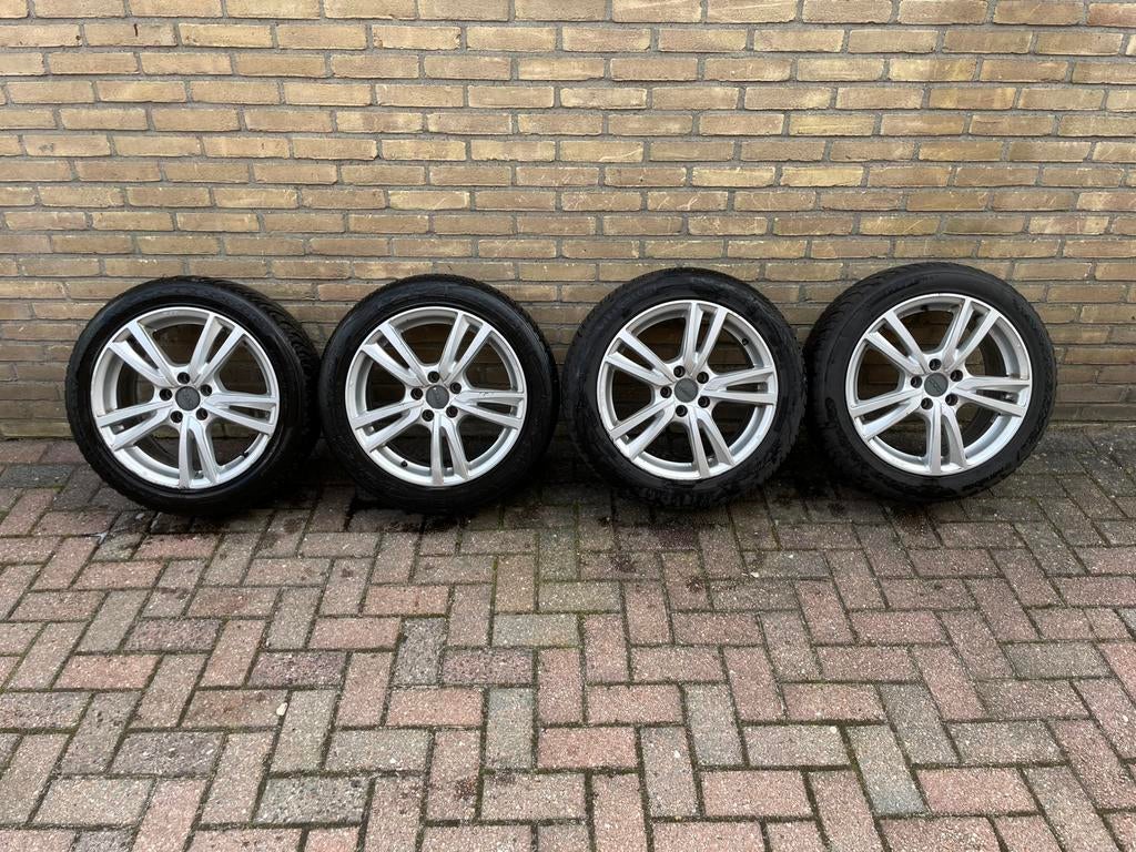 Winterbanden met aluminium velgen, Auto-onderdelen, Banden en Velgen, Ophalen, Banden en Velgen, 17 inch, Winterbanden