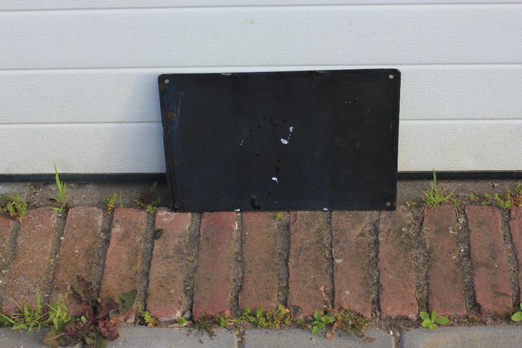 emaille vergunningbord BIJZONDERE VERGUNNING, Antiek en Kunst, Ophalen of Verzenden