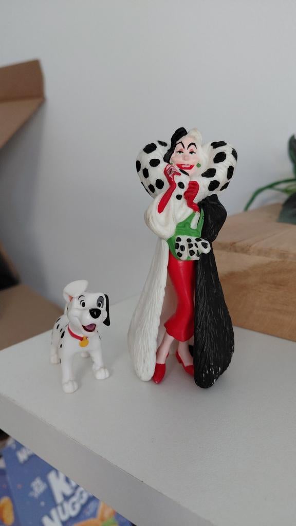 Cruella en dalmatier Disney poppetjes, Ophalen of Verzenden, Zo goed als nieuw