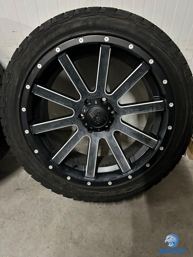 6-7mm! Dodge RAM 1500 22 inch zwarte velgen 6x139.7 AllSeaso, Gebruikt, -, 285 mm, -