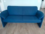 2 1/2 zits bank leolux, donker koningsblauw, Ophalen, Gebruikt, Minder dan 75 cm, 150 tot 200 cm